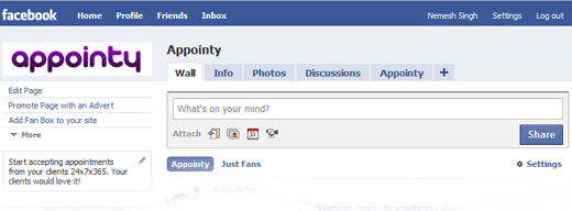 Appointy's facebook page Appointy's facebook page